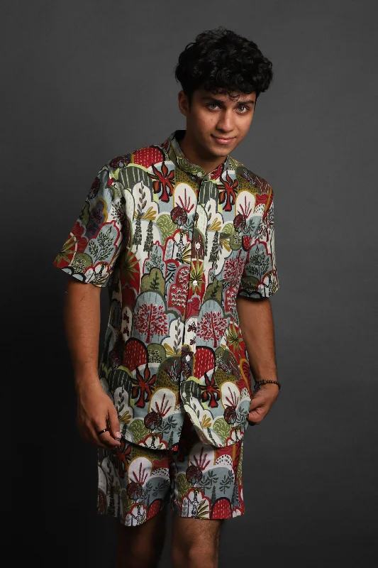 RDKLU-Men's Cotton Printed Co-Ord Set#15