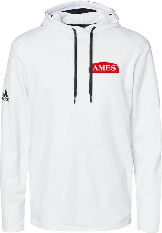 Adidas Textured Mixed Media Hooded Sweatshirt
