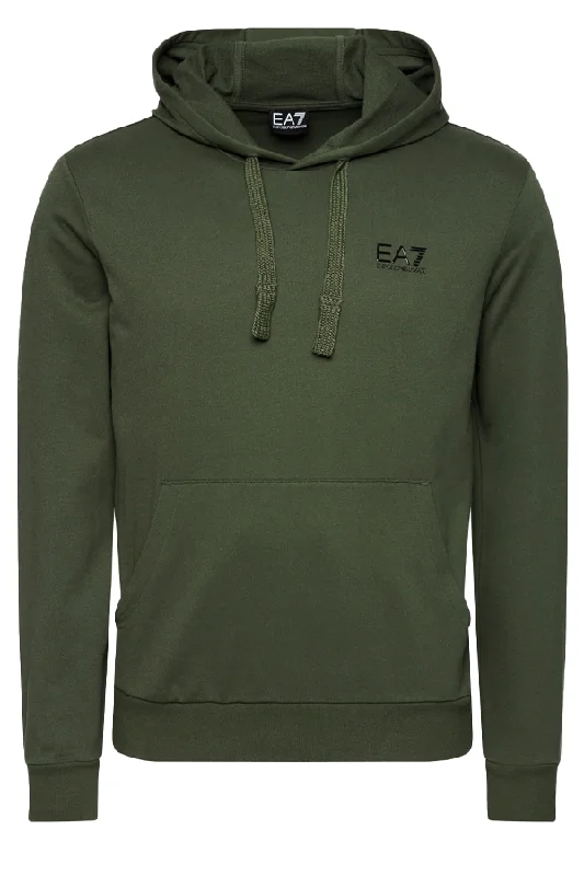Armani EA7 ID Logo Hoodie Olive