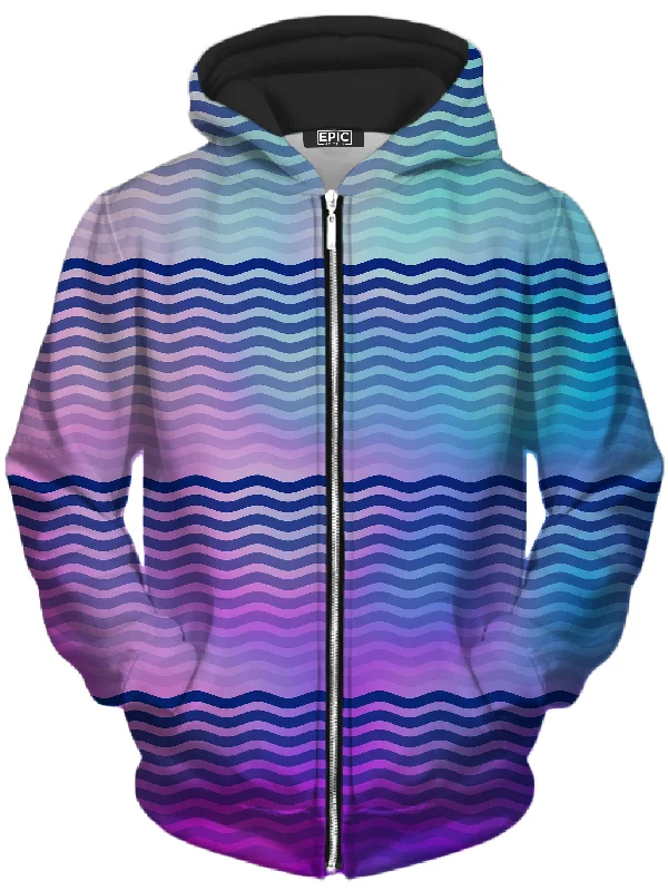 Beach Waves Unisex Zip-Up Hoodie