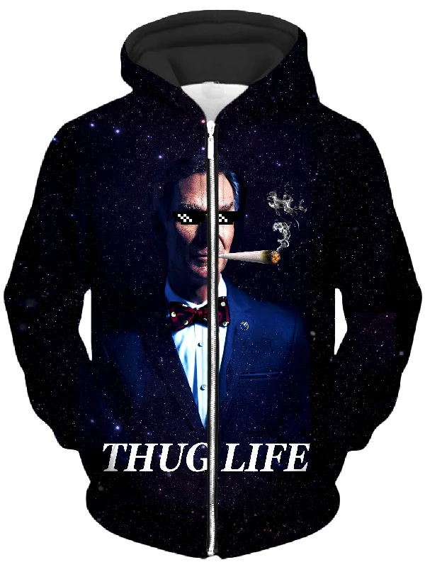 Bill Hye Thug Life Unisex Zip-Up Hoodie