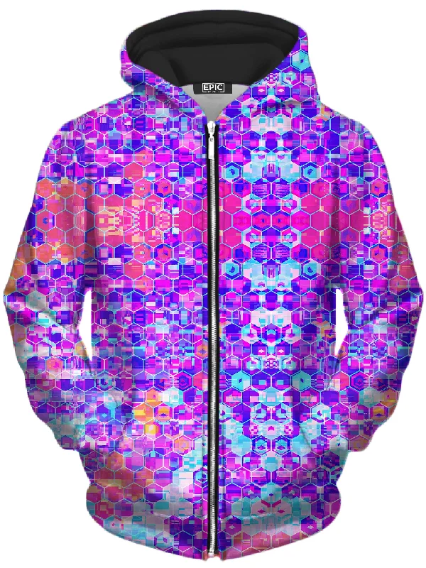 Blocks Of Life Unisex Zip-Up Hoodie