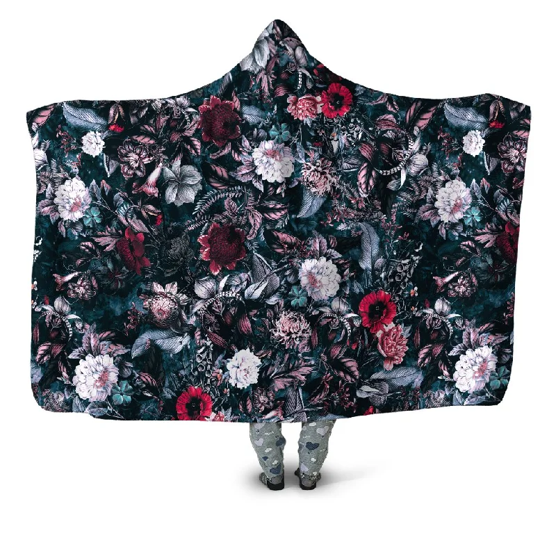 Blue Garden Hooded Blanket