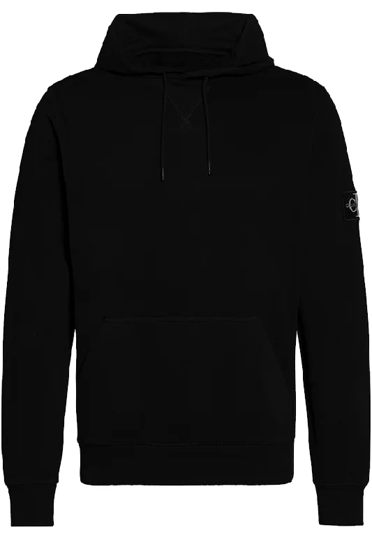 Calvin Klein Badge Logo Hoodie Black