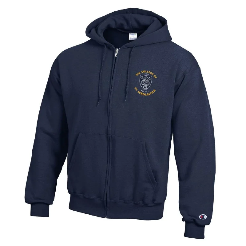 Champion Powerblend Full Zip Hood - Marine Navy