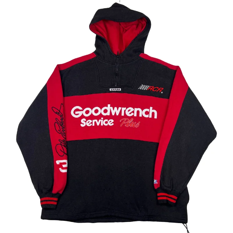 Vintage Chase Authentics NASCAR Dale Earnhardt Hooded Sweatshirt Black Red