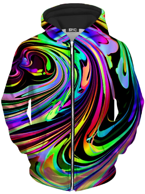 Cosmic Swirl Unisex Zip-Up Hoodie