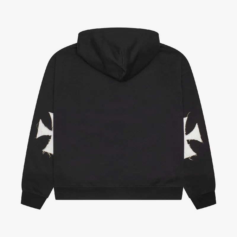 CROSS PATCH ZIP HOODIE