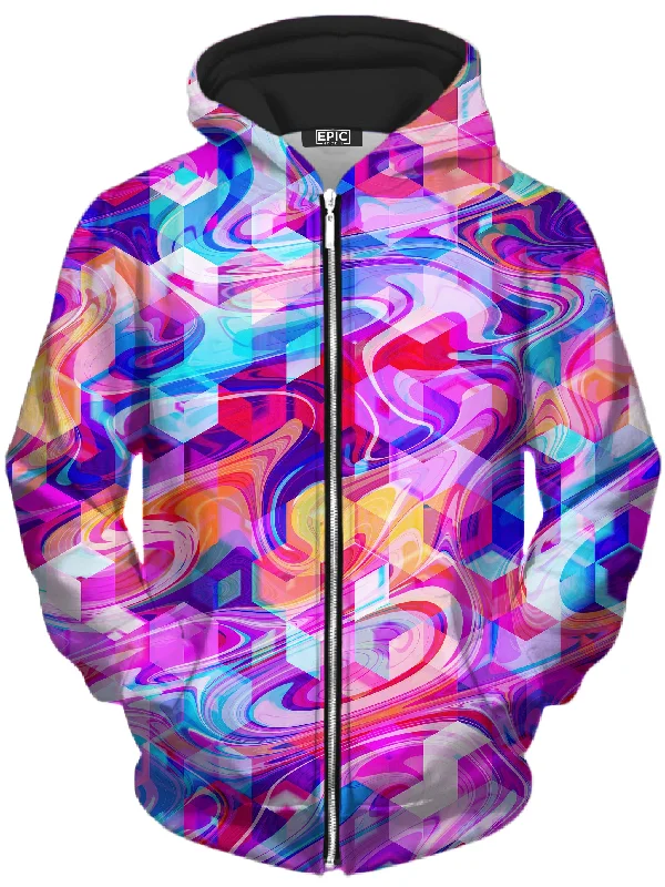Cubic Drop Unisex Zip-Up Hoodie