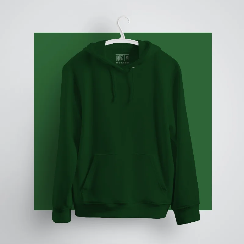 Dark Green Hoodie - Fully Solid