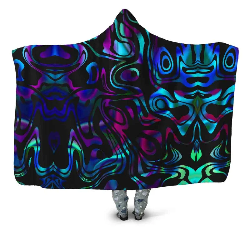 Dynamic Blues Hooded Blanket