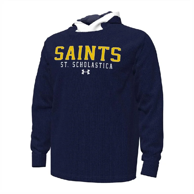 F24 Gameday Double Knit Fleece Hood-Marine/Midnight Navy