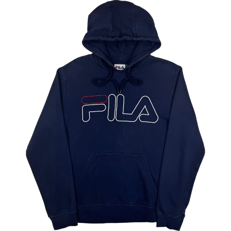 Fila Pullover Embroidered Hoodie Navy