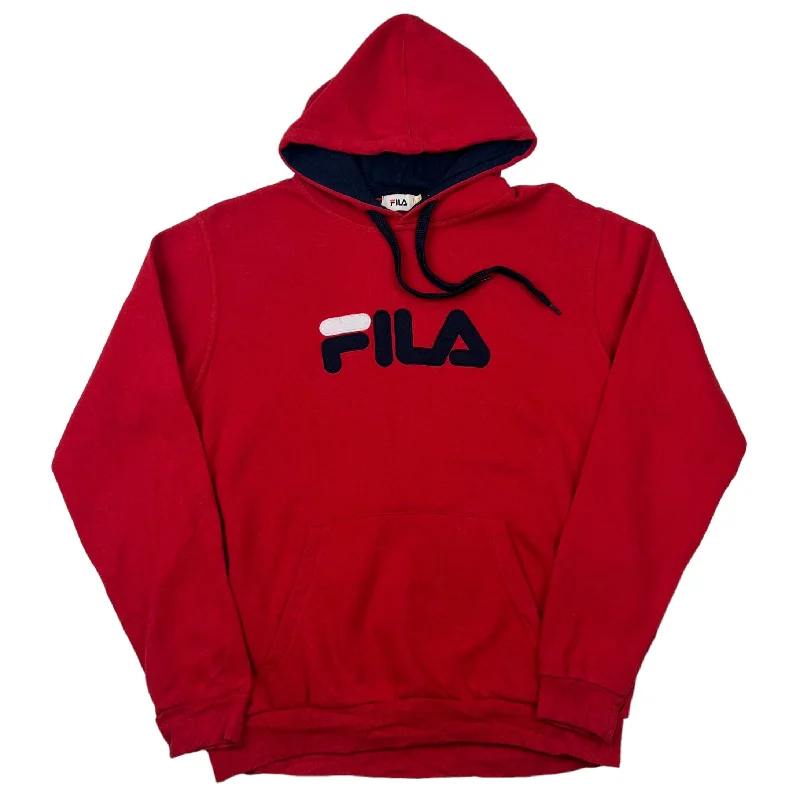 Fila Red Spell Out Hoodie
