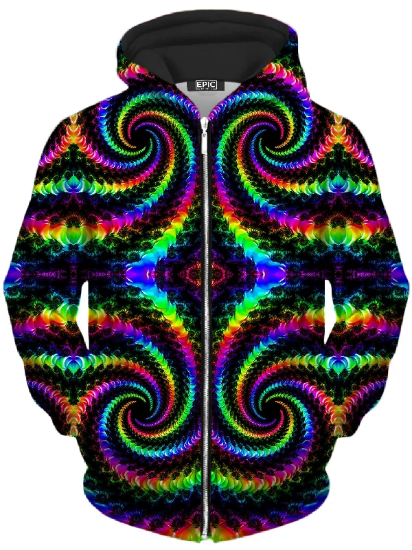 Fractaled Vision Unisex Zip-Up Hoodie