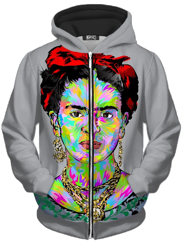 Frida Unisex Zip-Up Hoodie