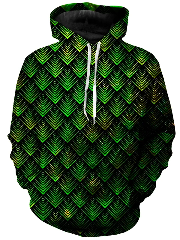 Galactic Dragon Scale Green Unisex Hoodie