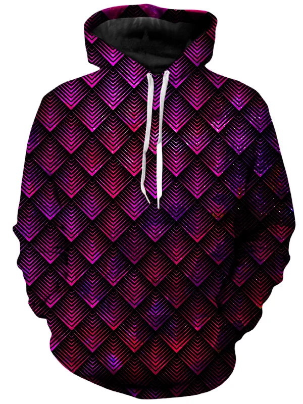 Galactic Dragon Scale Pink Unisex Hoodie