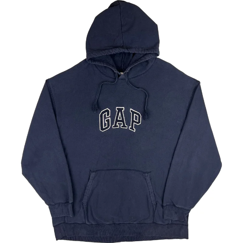 GAP Embroidered Logo Pullover Hoodie Navy