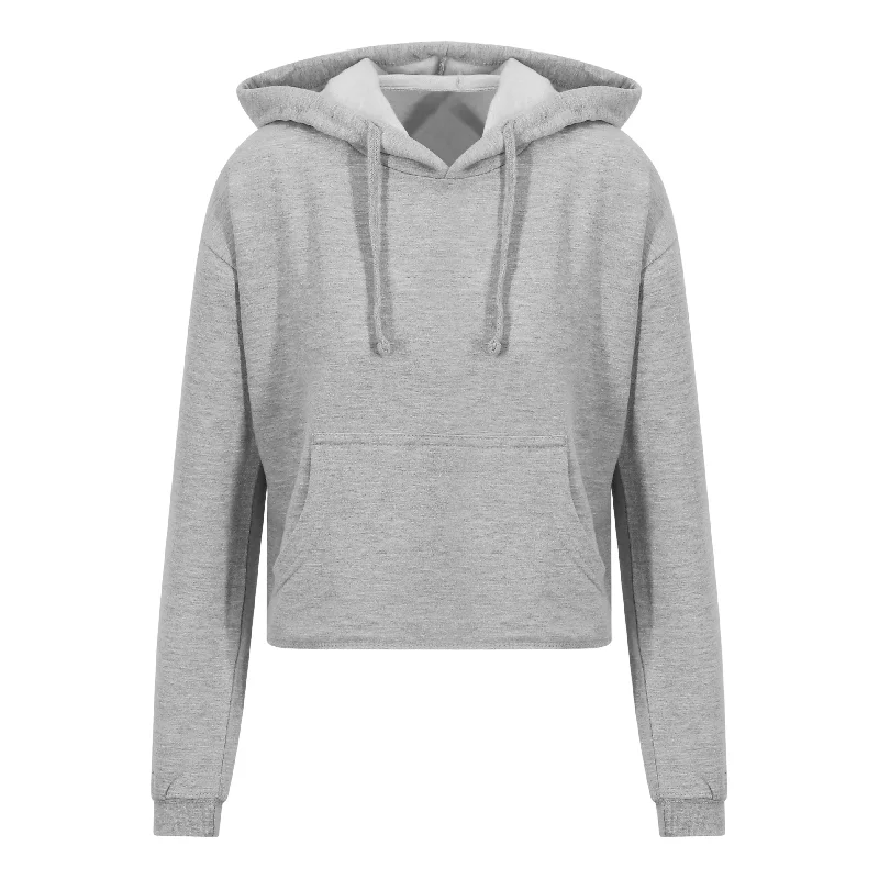 Girlie Cropped Hoodie | HEATHER GREY