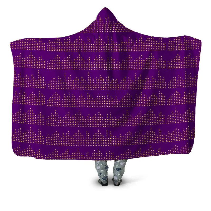 Gold Equalizer Beats Hooded Blanket