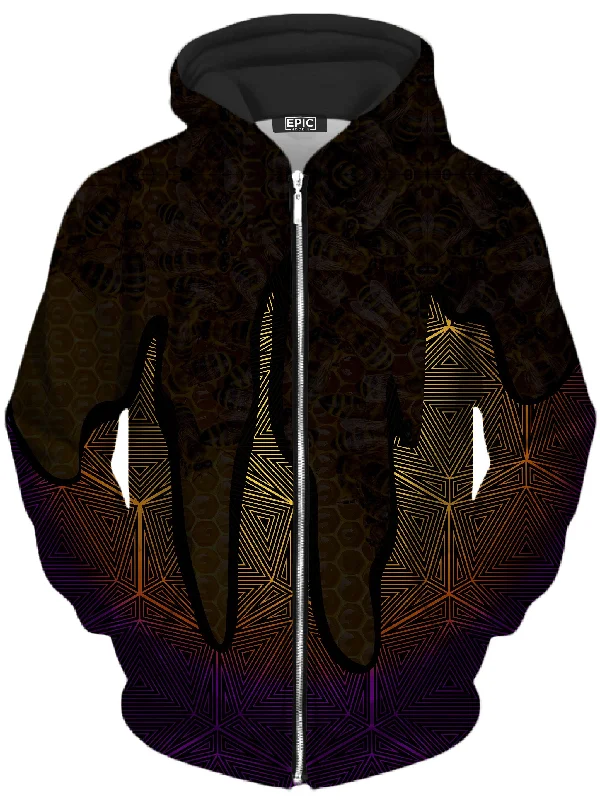 Hallucinations Golden Honey Unisex Zip-Up Hoodie