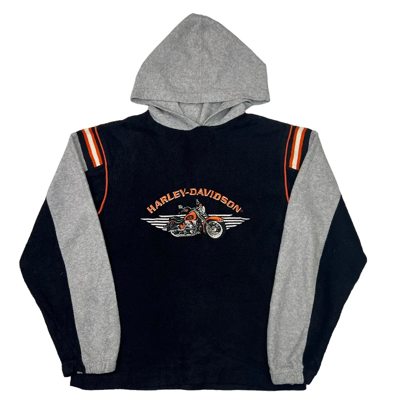 Harley Davidson Black And Grey Hooded Sweatshirt