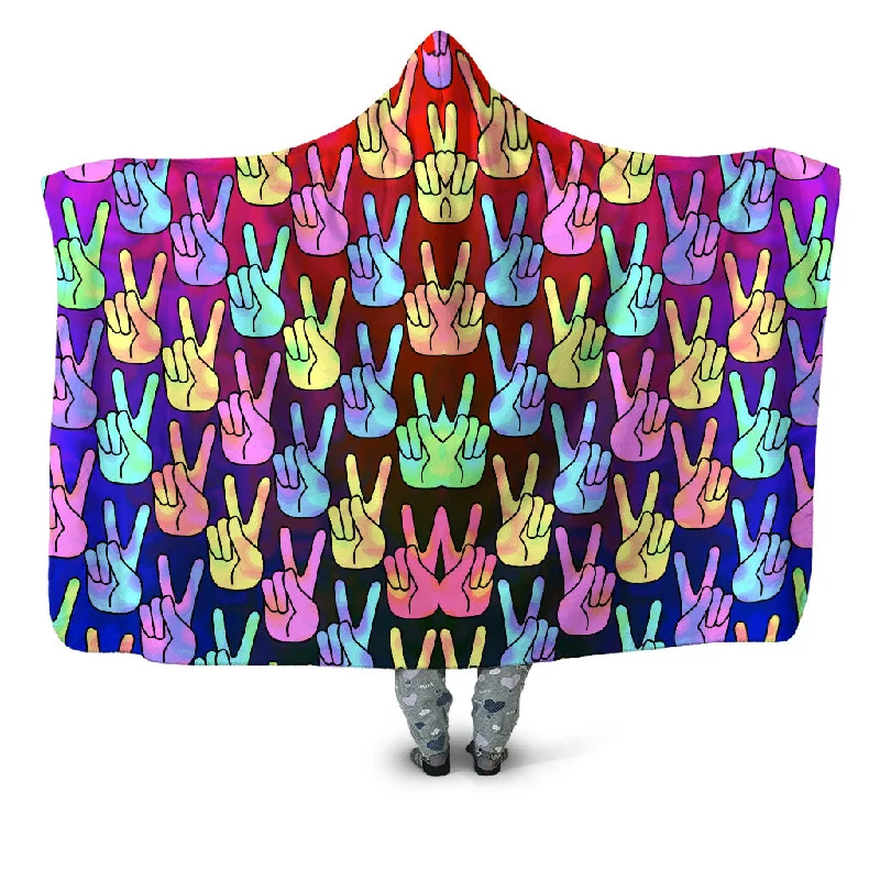Hippy Trippy Hooded Blanket