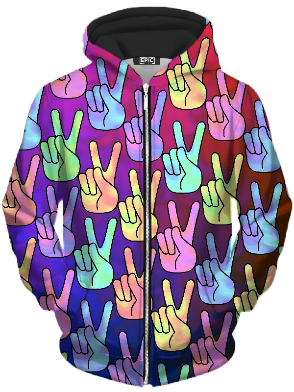 Hippy Trippy Unisex Zip-Up Hoodie