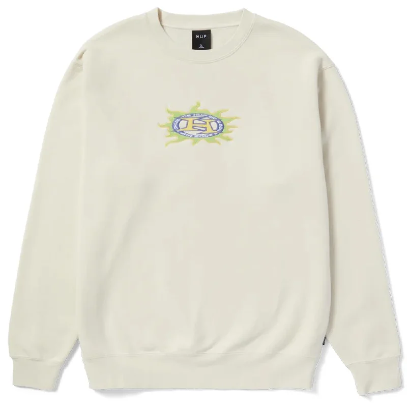 Huf Fire Crewneck Sweater - Bone