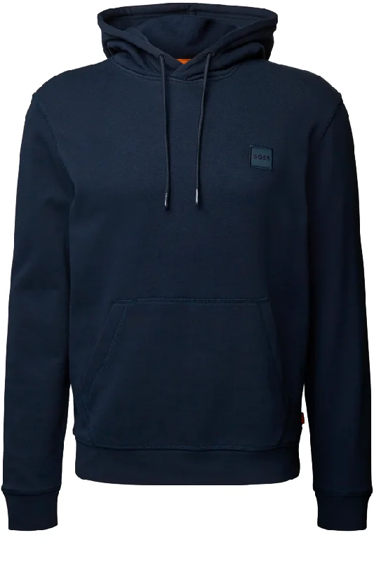 Hugo Boss Patch Wetalk Logo Hoodie Navy