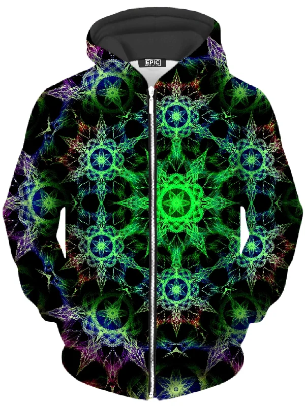 Kaleidoscope Jungle Unisex Zip-Up Hoodie