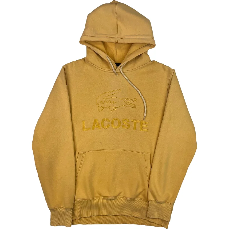 Lacoste Embroidered Logo Hooded Sweatshirt Mustard Yellow