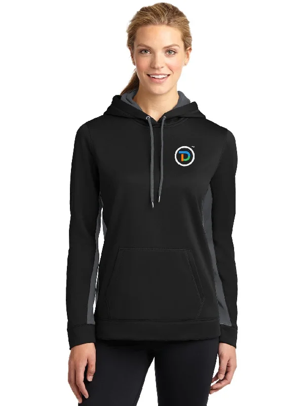Sport-Tek Ladies Sport-Wick Fleece Colorblock Hooded