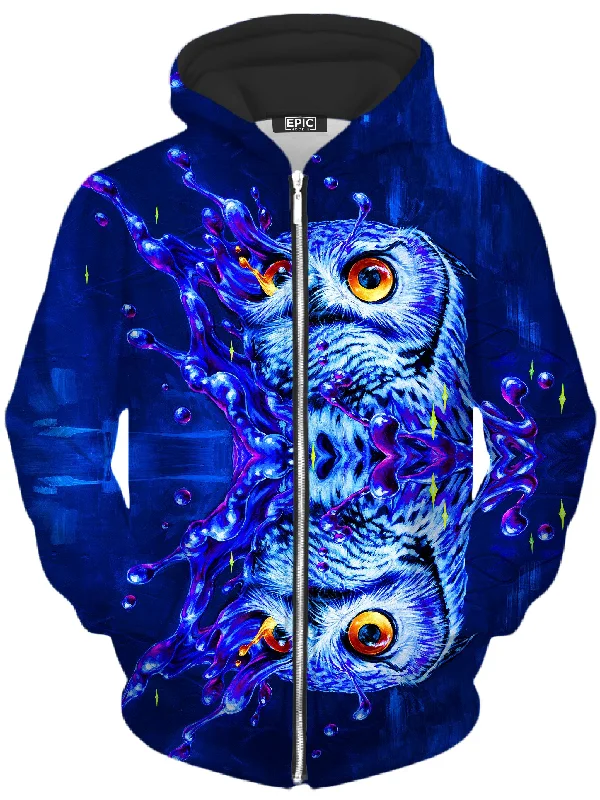 Lucid Owl Unisex Zip-Up Hoodie