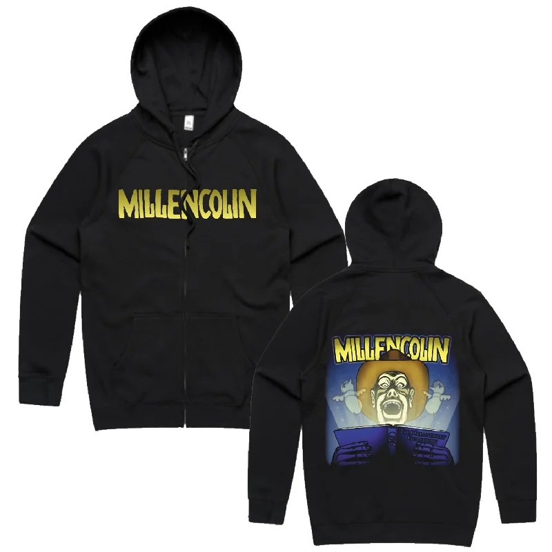 Melancholy Collection Zip-Up Hoodie (Black)