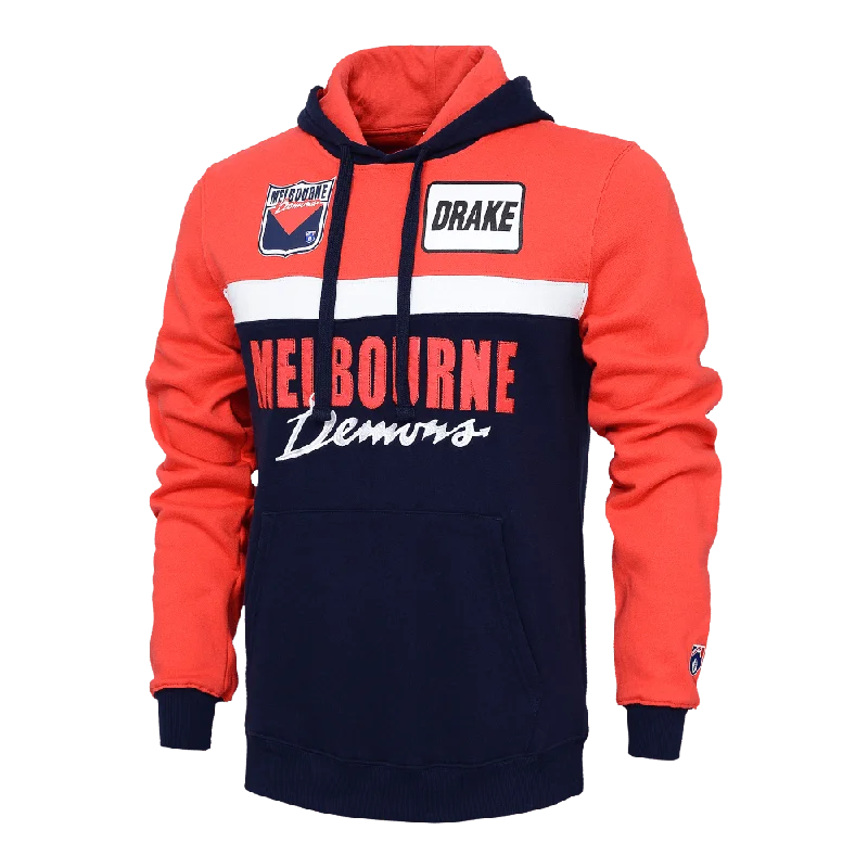 MELBOURNE DEMONS AFL THROWBACK HOODIE