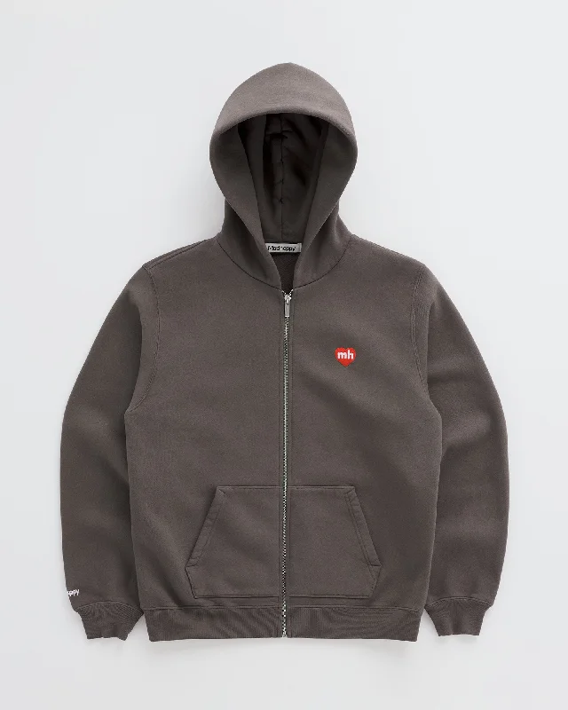 MH Heart Fleece Zip Up Hoodie