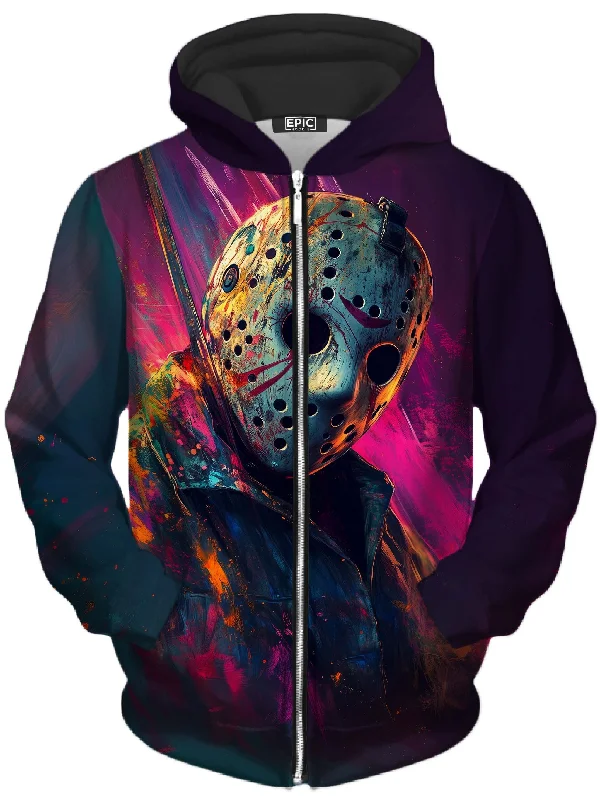 Neon Nightmare Unisex Zip-Up Hoodie