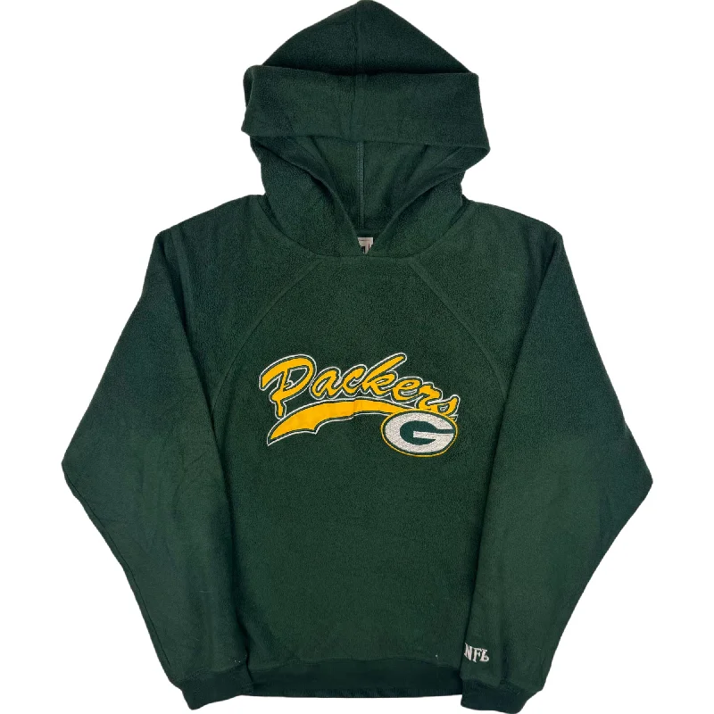 NFL Green Bay Packers Fleeced Hooded Embroidered Logo Sweatshirt Green