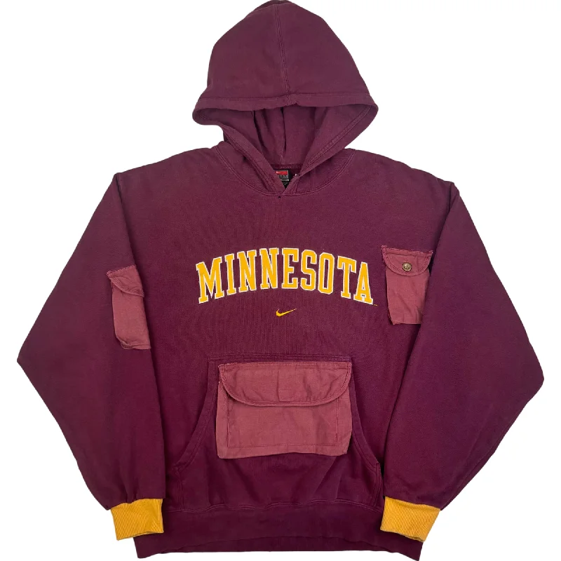 Nike Team 90's Minnesota Embroidered Custom Utility Hooded Sweatshirt Maroon