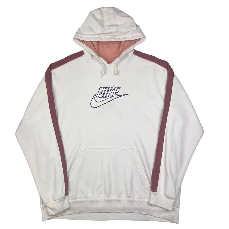 Nike White Spell Out Hooded Sweatshirt