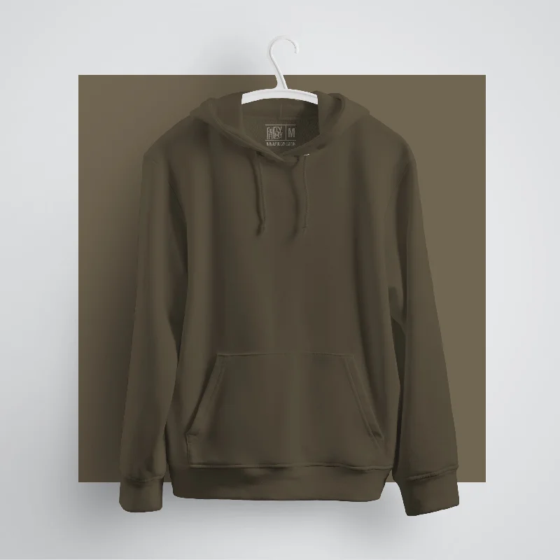 Olive Green Hoodie - Fully Solid