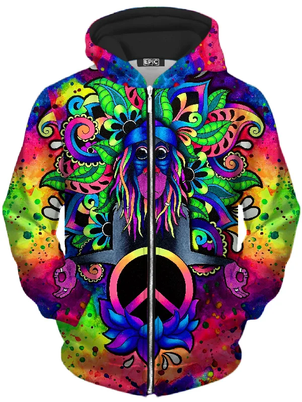 Peace Rafiki Unisex Zip-Up Hoodie