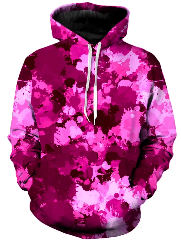 Pink Berry Paint Splatter Unisex Hoodie