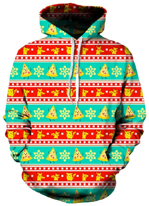Pizza Pikachu Ugly Unisex Hoodie