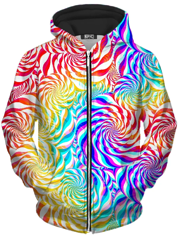 PLUR Rainbow Unisex Zip-Up Hoodie