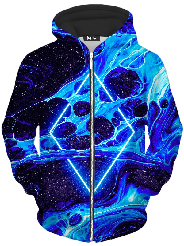 Portal Home Blue Unisex Zip-Up Hoodie