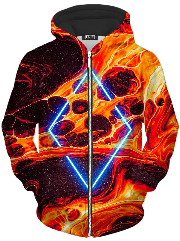 Portal Home Orange Unisex Zip-Up Hoodie