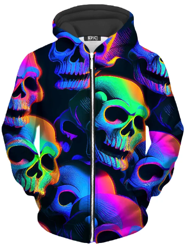 Psychedelic Nightmare Unisex Zip-Up Hoodie